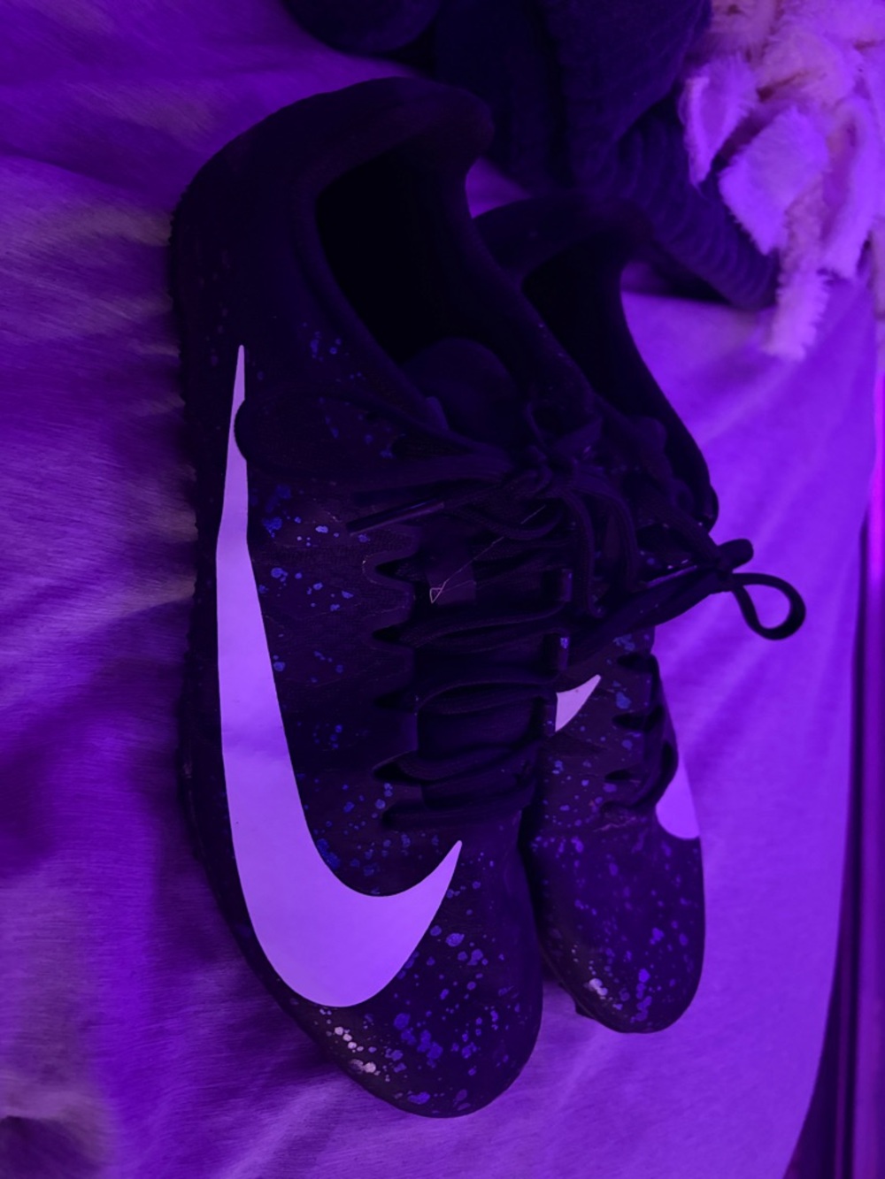 Black Athletic Nike Racing track cleats/ Never worn, no spikes.